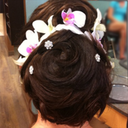 brunette updo